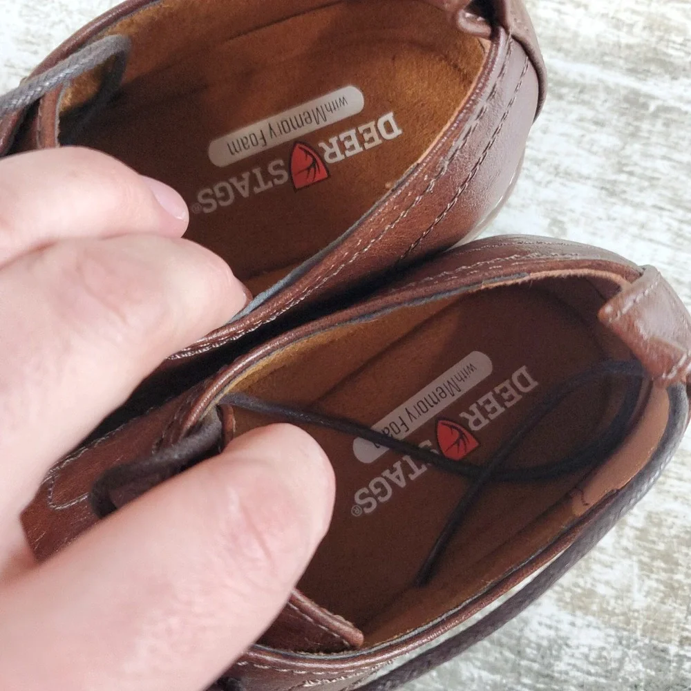 Deer Stags Zander Toddler Shoes Sz 5 M Brown Almond Toe Lace Up Oxfords